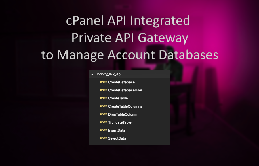 private API gateway cpanel integrated